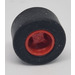 LEGO Rouge Small Wheel With Slick Tyre (Round Hole)