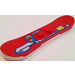 LEGO Red Snowboard with Blue, White and Yellow Decoration