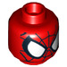 LEGO Red Spider-Man Head (Recessed Solid Stud) (10342 / 11413)