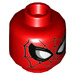 LEGO Red Spider-Man Head with Large White and Silver Eyes (Recessed Solid Stud) (3626 / 78941)