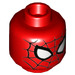 LEGO rot Spider-Man Minifigure Kopf (Einbau-Vollbolzen) (3626 / 74384)