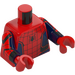 LEGO Rojo Spider-Hombre con Dark Azul Piernas y Printed Feet Minifigura Torso (973 / 76382)