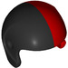 LEGO Rood Sport Helm met Zwart Halve (36229 / 47096)