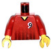 LEGO Rood Sport Torso Player Nr.9 (973)