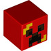 LEGO Rood Vierkant Minifigure Hoofd met Exploding Creeper Gezicht (1001 / 19729)