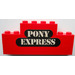 LEGO Red Stickered Assembly with Pony Express Sticker