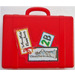 LEGO Red Suitcase with Film Hinge with &quot;2B&quot; and Statue of Liberty Sticker (33007)