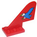 LEGO rouge Queue 2 x 5 x 3.667 Avion avec Bleu Eagle Autocollant (3587)