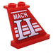 LEGO rot Schwanz 4 x 1 x 3 mit &#039;MACH II&#039; Aufkleber (2340)