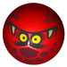 LEGO Red Technic Ball with Goblin Face with Yellow Eyes (18384)