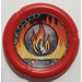 LEGO Red Technic Bionicle Weapon Throwing Disc with Fire, 2 Pips, Flame Logo (32171)
