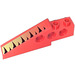 LEGO Red Technic Brick Wing 1 x 6 x 1.67 with Tiger Stripes (Left) Sticker (2744)