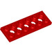LEGO Red Technic Plate 2 x 6 with Holes (32001)