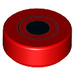 LEGO rouge Tuile 1 x 1 Rond avec Noir Dot et Cercle Modèle (25314 / 98138)