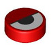 LEGO rouge Tuile 1 x 1 Rond avec Eye avec Demi Shut Eyelid (104217 / 104225)