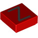 LEGO Red Tile 1 x 1 with Letter Z with Groove (11588 / 13435)