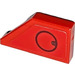 LEGO Red Tile 1 x 2 45° Angled Cut Left with Fuel Cap Left Sticker (5091)