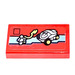 LEGO Red Tile 1 x 2 with Ninjago Ninja Tumbler Set Box Sticker with Groove (3069)