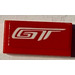 LEGO Red Tile 1 x 2 with &#039;GT&#039; Sticker with Groove (3069)