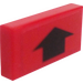 LEGO rouge Tuile 1 x 2 avec Large La Flèche Autocollant avec rainure (3069 / 30070)