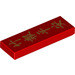 LEGO rouge Tuile 1 x 3 avec Chinese Characters (63864)