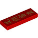 LEGO Rojo Plana 1 x 3 con Chinese Characters (63864 / 67825)