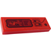 LEGO Red Tile 1 x 3 with Trident and Switches Sticker (63864)