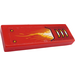 LEGO Red Tile 1 x 3 with Vents and Flame Left Side Sticker (63864)