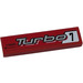 LEGO Rouge Tuile 1 x 4 avec &quot;7 Turbo&quot; et &quot;KYOTO Power&quot; (Droite) Autocollant (2431)