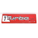 LEGO Red Tile 1 x 4 with &quot;7 Turbo&quot; Sticker (2431)