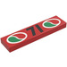 LEGO Red Tile 1 x 4 with 71 and Octan Logo (2431)