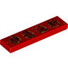 LEGO Red Tile 1 x 4 with Chinese Characters (2431 / 75405)