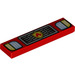 LEGO Red Tile 1 x 4 with Headlights and Fire Logo (2431 / 78209)