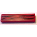 LEGO Red Tile 1 x 4 with Red Wood Grain Sticker (2431)