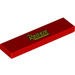 LEGO Rood Tegel 1 x 4 met Rust-eze logo (2431 / 94654)