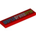 LEGO Rojo Plana 1 x 4 con World Grand Prix (2431 / 95981)