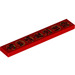 LEGO rouge Tuile 1 x 6 avec Chinese Characters (6636)