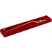 LEGO Rojo Plana 1 x 6 con FXXK, Curvo Line y Italiano Bandera (Izquierda) Pegatina (6636)