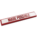 LEGO Red Tile 1 x 6 with &#039;MADE POSSIBLE Sticker (6636)