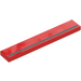 LEGO Red Tile 1 x 6 with Silver line (6636 / 103628)