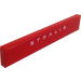 LEGO Red Tile 1 x 6 with Stralis Sticker (6636)
