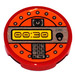 LEGO Red Tile 2 x 2 Round with 00:30 Detonator Keypad Sticker with &quot;X&quot; Bottom (4150)