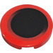 LEGO Red Tile 2 x 2 Round with Faded Black with &quot;X&quot; Bottom (4150)