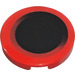 LEGO Red Tile 2 x 2 Round with Faded Black with &quot;X&quot; Bottom (4150 / 44245)