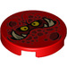 LEGO Red Tile 2 x 2 Round with Goblin with Bottom Stud Holder (14769 / 24398)