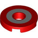 LEGO rouge Tuile 2 x 2 Rond avec Trou au centre avec blanc Cercle (15535 / 103626)