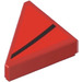 LEGO rouge Tuile 2 x 2 Triangulaire avec Noir Incurvé Stripe (Droite) Autocollant (35787)