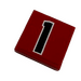 LEGO rouge Tuile 2 x 2 avec Noir Number 1 Autocollant avec rainure (3068)