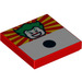 LEGO Red Tile 2 x 2 with Joker and 1 Dice with Groove (3068 / 14335)