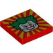 LEGO Red Tile 2 x 2 with Joker with Groove (3068 / 14336)